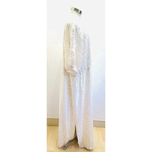 NWT NINE WEST Women Short Sleeve Full Length Lined Peach Boho Maxi Dress Size 4X - Picture 9 of 12